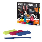Пластилин классический ErichKrause Ну, Погоди! Каникулы 12 цв/180г со стеком