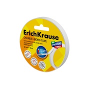 Клейкая лента двусторонняя ErichKrause, прозрачная, 12ммх10м, в пленке