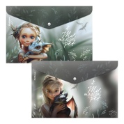 Папка-конверт на кнопке А4 ErichKrause Magic Pet, ассорти