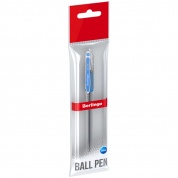 Ручка шариковая Berlingo "I-10", синяя, 0,4мм, грип, пакет с европодвесом
