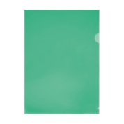 Папка-уголок СТАММ А4, 150мкм, прозрачная, зеленая