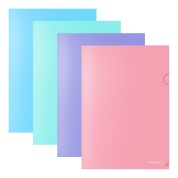 Папка-уголок ErichKrause Diagonal Pastel, A4, непрозрачный, ассорти