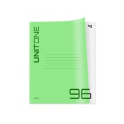 Тетрадь 96л. А5 кл. BG  "UniTone. Neon" неон салатовый, пластиковая обложка