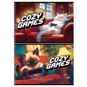 Альбом для рис. А4 24л на гребне BG "Cozy games"