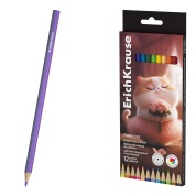 Карандаши 12 цв. ErichKrause Prima Cat, шестигранные, пластиковые
