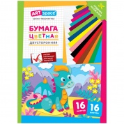 Цвет/бум 2-стор .А4 16л. 16цв. "Дракон"