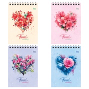 Блокнот А6 40л на гребне BG "Floral notebook"