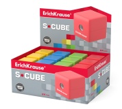 Точилка пластиковая ErichKrause S-Cube, Neon с контейнером, ассорти