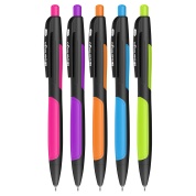Ручка шариковая автоматич. Berlingo "Color Zone 2", 0,7мм,синяя,корпус ассорти