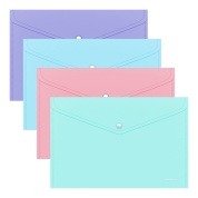 Папка-конверт на кнопке А4 ErichKrause Diagonal Pastel, непрозрачный, ассорти