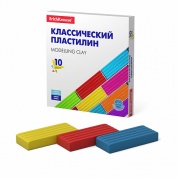 Классический пластилин ErichKrause Basic 10 цветов, 160г (коробка)