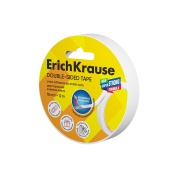 Клейкая лента двусторонняя ErichKrause, прозрачная, 18ммх12м, в пленке