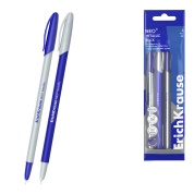 Набор ручек шариковых 4 шт. ErichKrause Neo® Stick Metallic 0.7, Super Glide Technology, синий, пакет