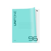 Тетрадь 96л. А5 кл. BG "UniTone. Neon", неон голубой, пластиковая обложка