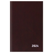 Ежедневник датированный 2024г., А5, 168л., бумвинил, коричневый