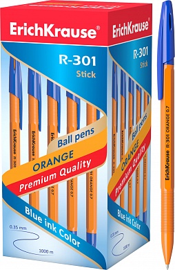Ручка шариковая R-301 ORANGE Stick 0.7 синий