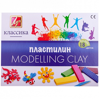 Пластилин "Классика", 18 цв, 360гр, со стеком, карт.