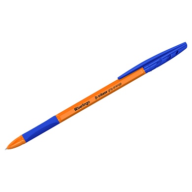 Ручка шариковая Berlingo "Tribase grip orange", синяя, 0.7мм, грип