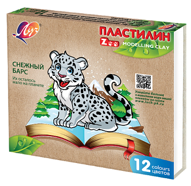 Пластилин "ZOO" 12 цветов