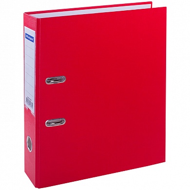Папка-регистратор 70 мм OfficeSpace, БВ с карманом, красная