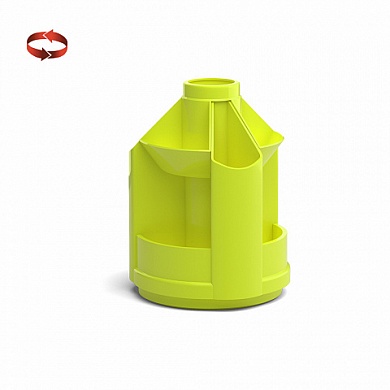 Подставка настольная вращающаяся ErichKrause Mini Desk, Neon Solid, желтый