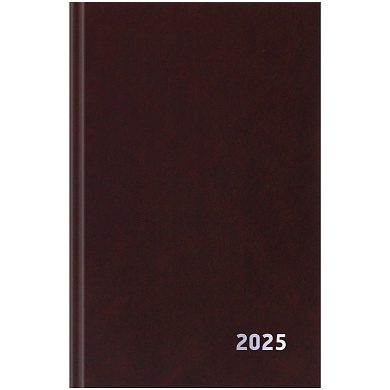 Ежедневник датированный 2025г., А5, 168л., бумвинил, коричневый