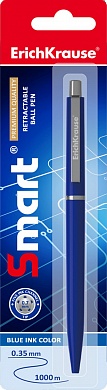 Ручка шариковая ErichKrause Smart, цвет чернил синий (в блистере по 1 шт.)