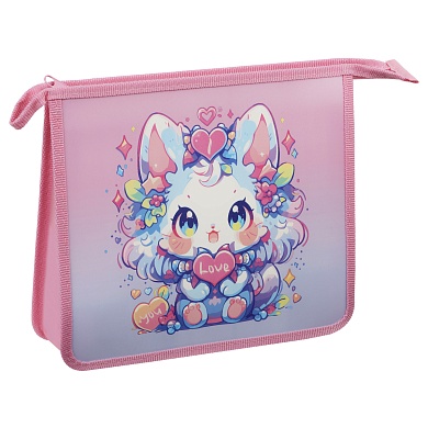 Папка для тетрадей на молнии 2 отд. А5 "Kawai Cat"