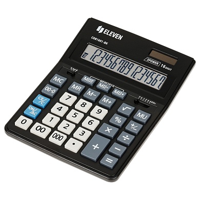 Калькулятор настольный Eleven Business Line, 16 разрядов, дв.пит., 155*205*35мм, черный