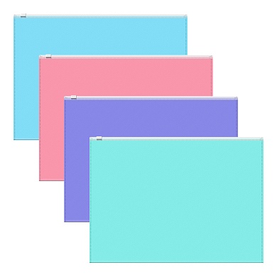 Zip-пакет пластиковый ErichKrause Diagonal Pastel, A4, непрозрачный, ассорти