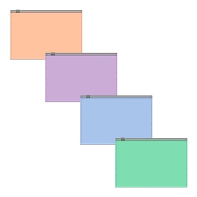 Zip-пакет пластиковый ErichKrause Matt Pastel Bloom, С6, непрозрачный, ассорти
