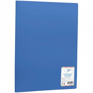 Папка OfficeSpace  с 10 вкладышами, 15 мм, 500мкм, синяя