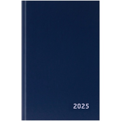 Ежедневник датированный 2025г., А5, 168л., бумвинил, синий