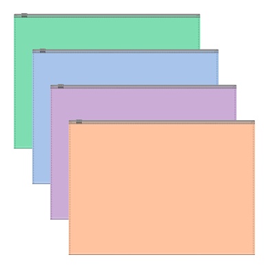 Zip-пакет пластиковый ErichKrause Matt Pastel Bloom, A5+, непрозрачный, ассорти